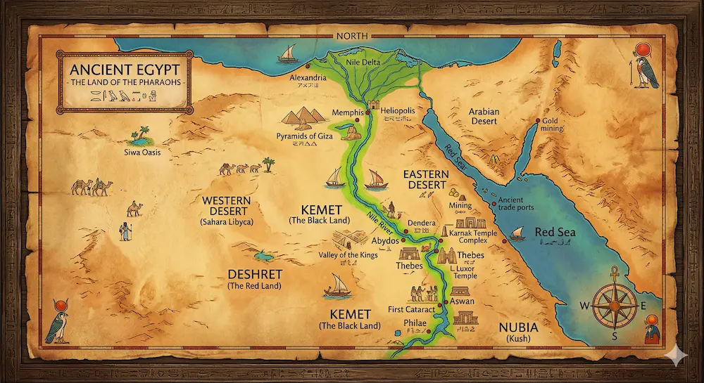 Ancient Egypt Map: 5,000 Years of Borders & Empire