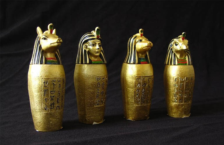 Egyptian Canopic Jars - Ancient Burial Guide