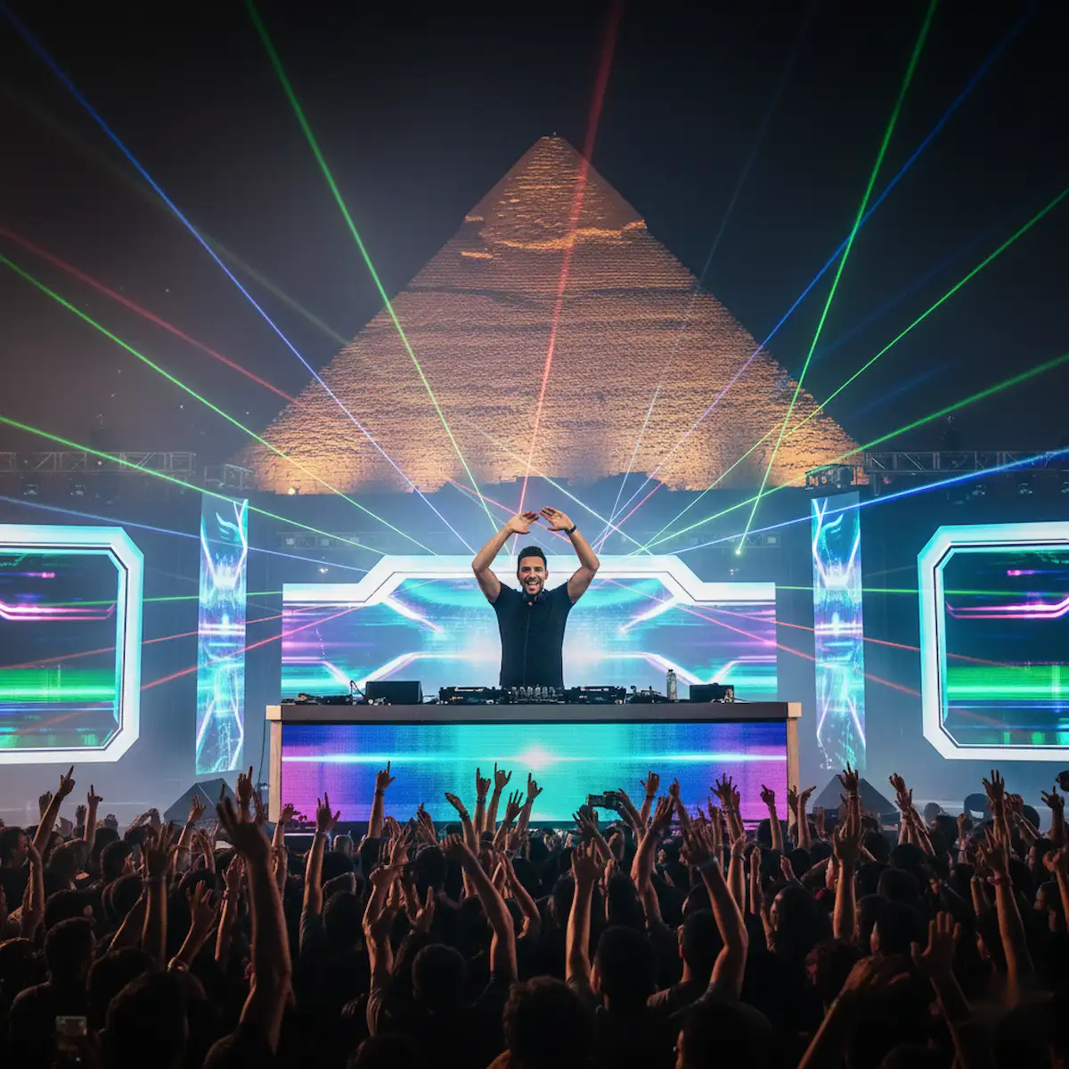 Tiësto in Egypt Live Show at the Pyramids Giza Concert