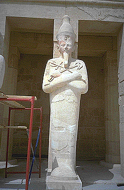 The osiride statues at Hatchepsut temple