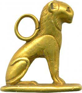 Amulet of Bastet as a lion