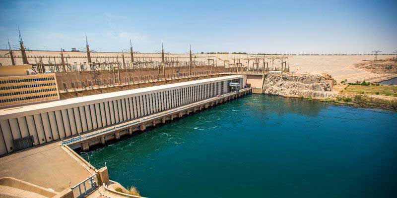 The high dam in Aswan Egypt