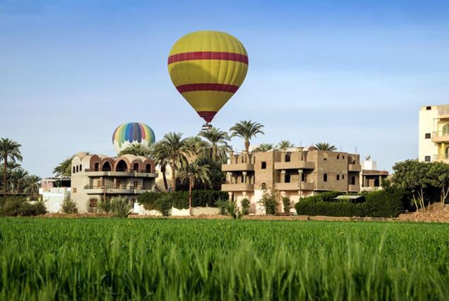 air balloons over west bank city