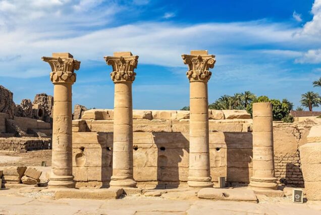 dendera temple sunny day luxor egypt