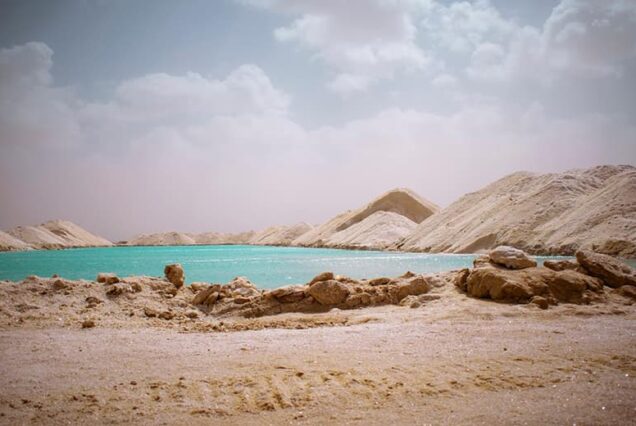 natural salt lake siwa oasis